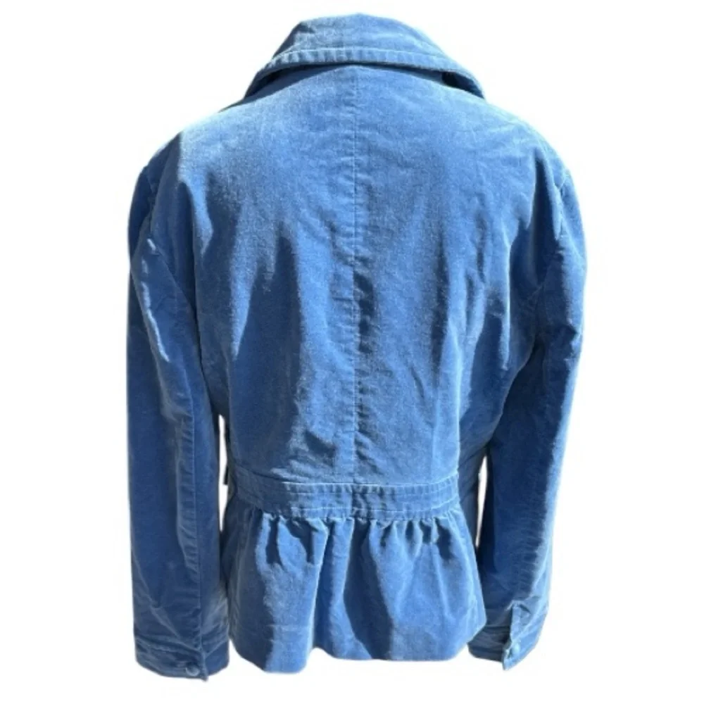 Talbots Button Up Blazer Jacket Mid Length Blue Size 10P - Picture 7 of 7